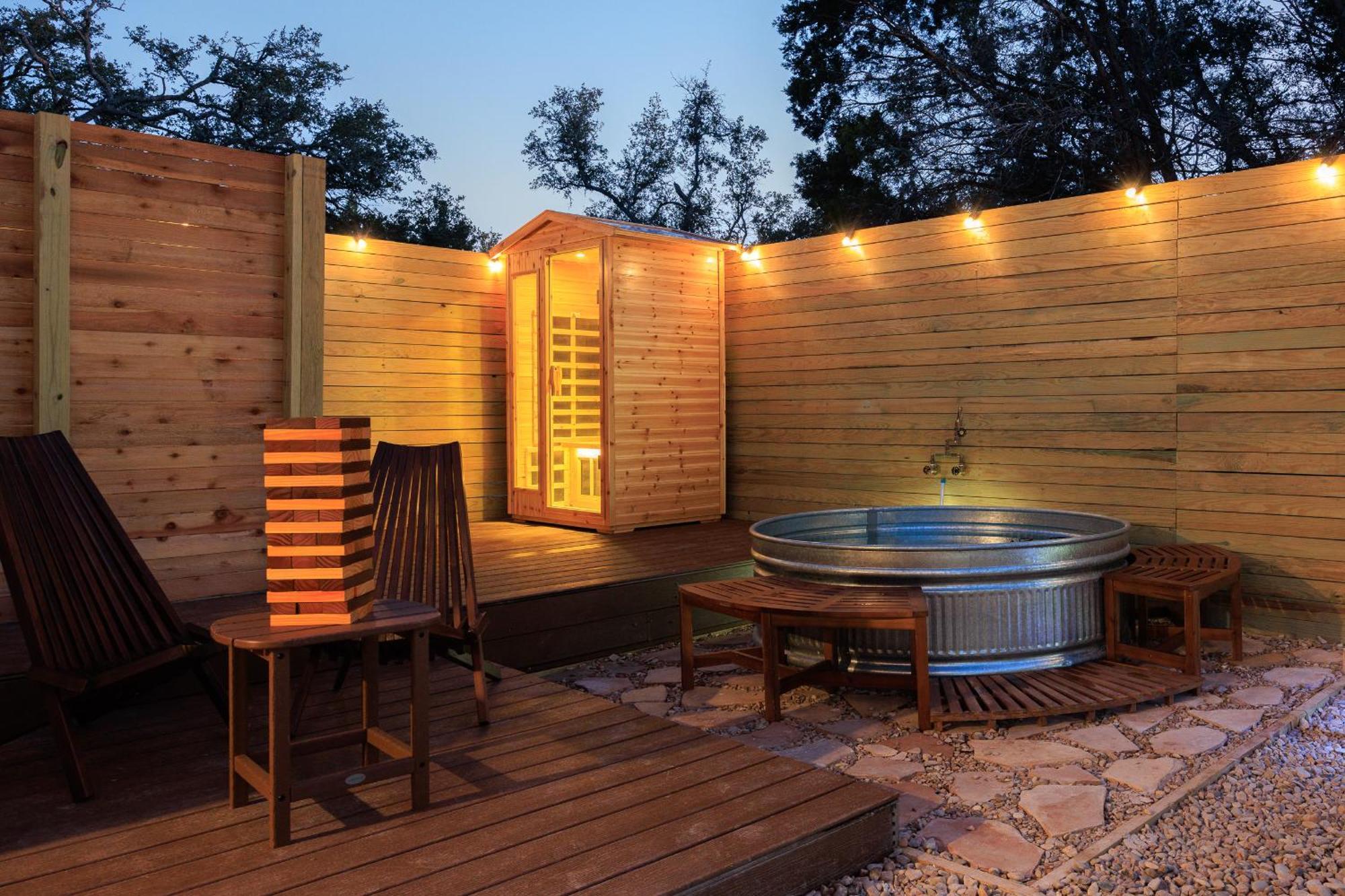 Romantic Luxury Retreat Hot Cold Pool & Sauna Wimberley Exteriér fotografie